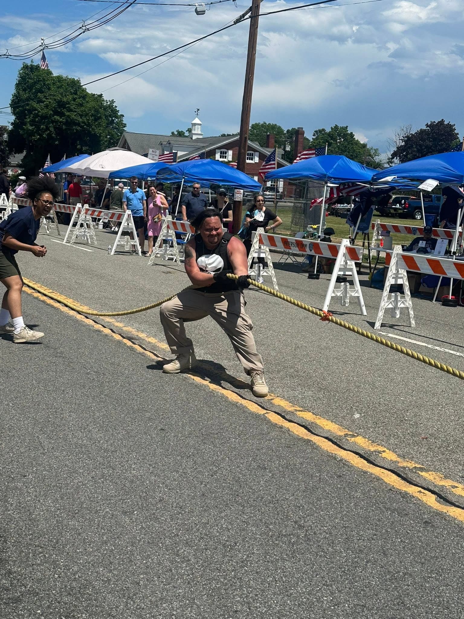 Community supporter at the Army Tank Pull
