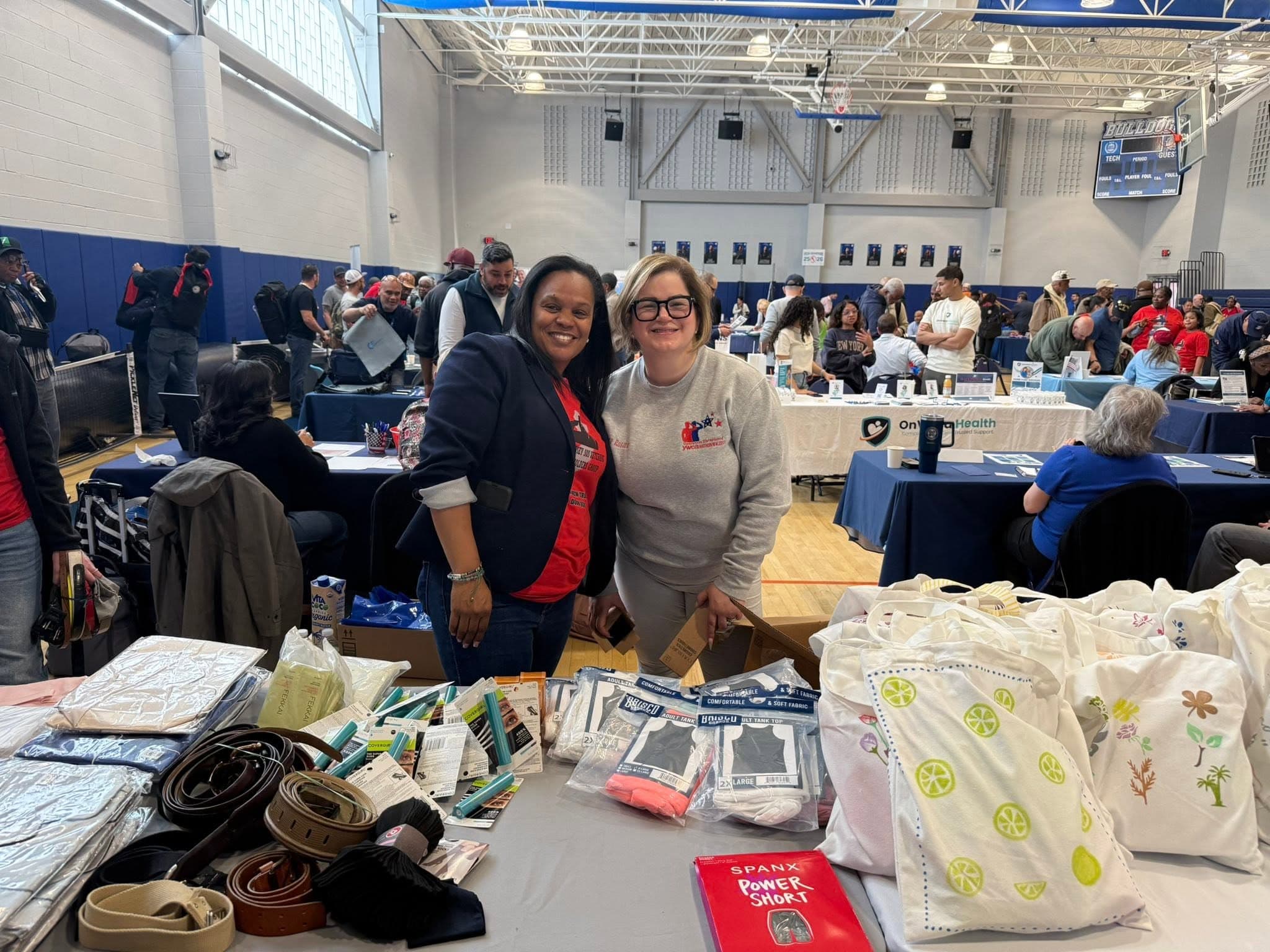 Veterans resource tables inside Passaic County Technical Institute